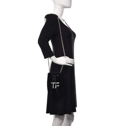 Tom Ford Velvet Crystal Mini TF Bucket Bag Black 2 of 10
