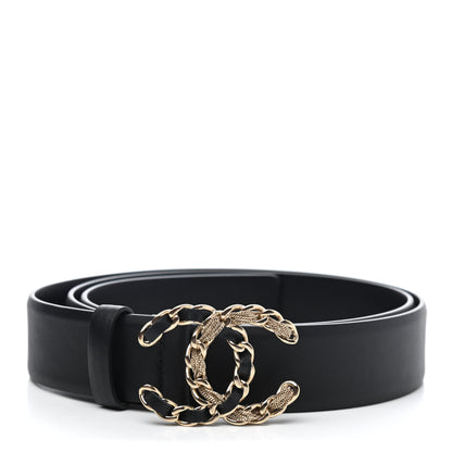 Chanel Calfskin CC Chain Belt 90 36 Black 1 of 4