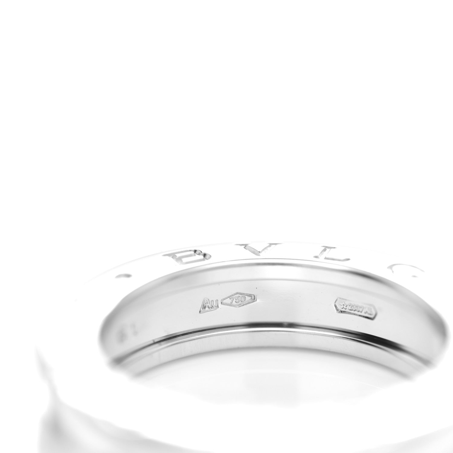 Bulgari 18K White Gold B.Zero1 One-Band Ring 51 5.75 5 of 6