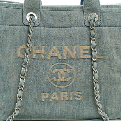 Chanel Denim Medium Deauville Tote Light Blue 9 of 11