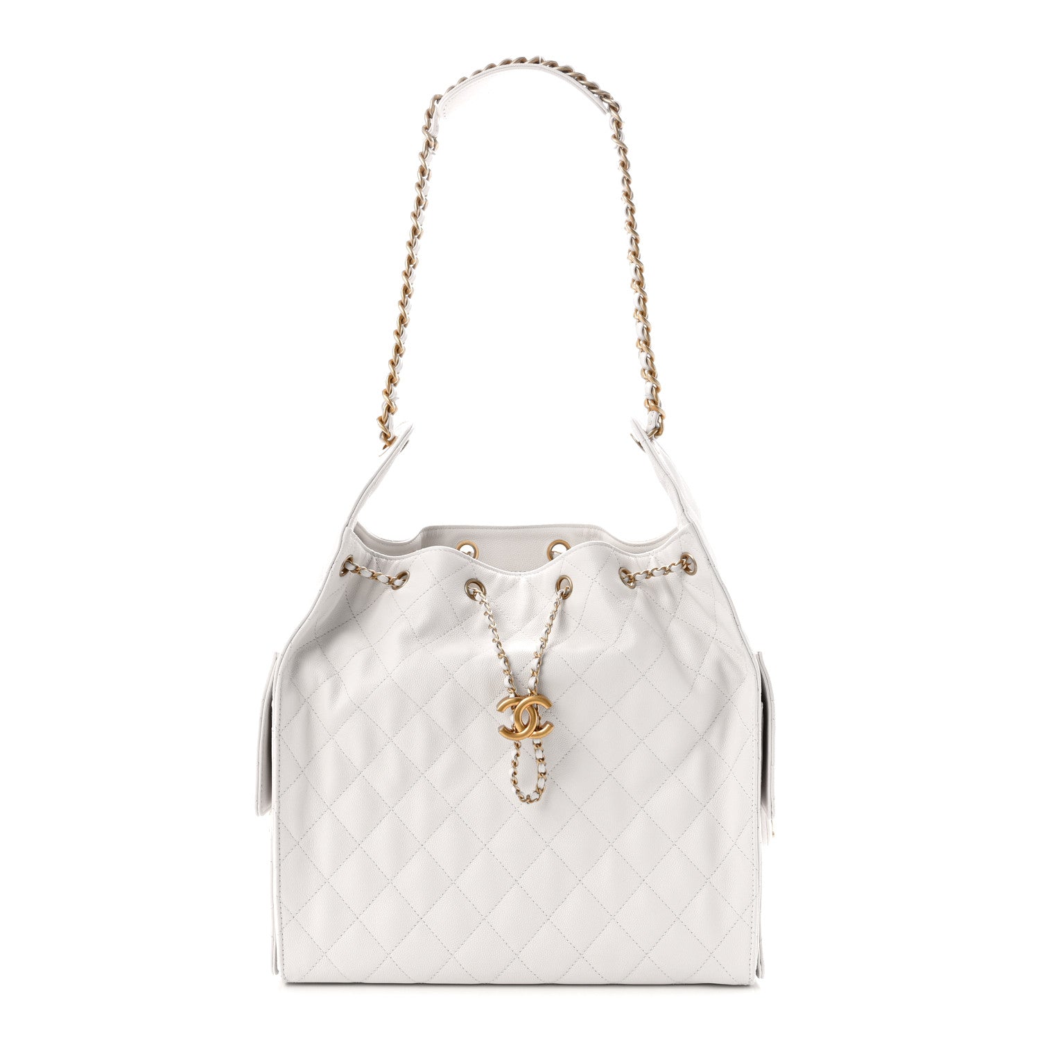 Chanel Caviar Quilted Medium Chanel 25 Handbag White 1 of 11
