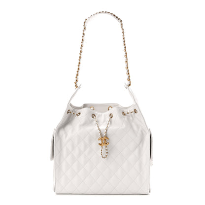 Chanel Caviar Quilted Medium Chanel 25 Handbag White 1 of 11