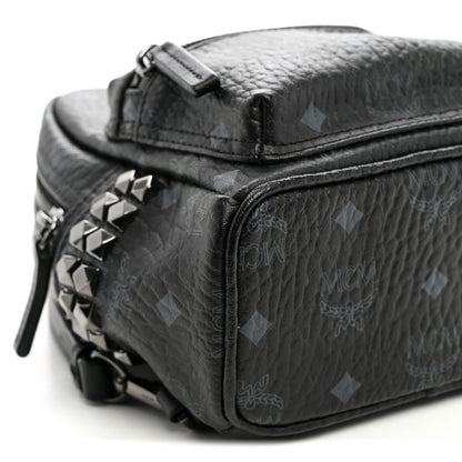 MCM Visetos Side Stud X-Mini Stark Bebe Boo Backpack Black 7 of 8