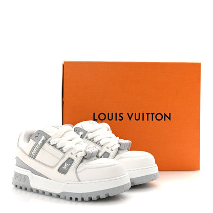 Louis Vuitton Calfskin Womens LV Trainer Maxi Sneakers 38 Gris 10 of 10