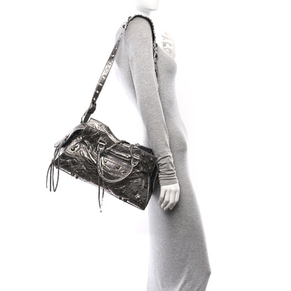 Balenciaga Metallic Agneau Arena Neo Cagole City Silver 2 of 12