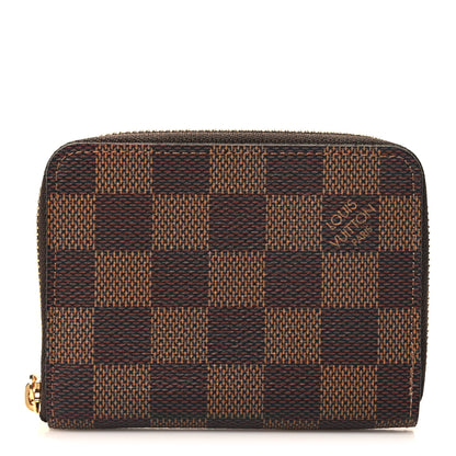 Louis Vuitton Damier Ebene Zippy Coin Purse Rose Ballerine 1 of 6