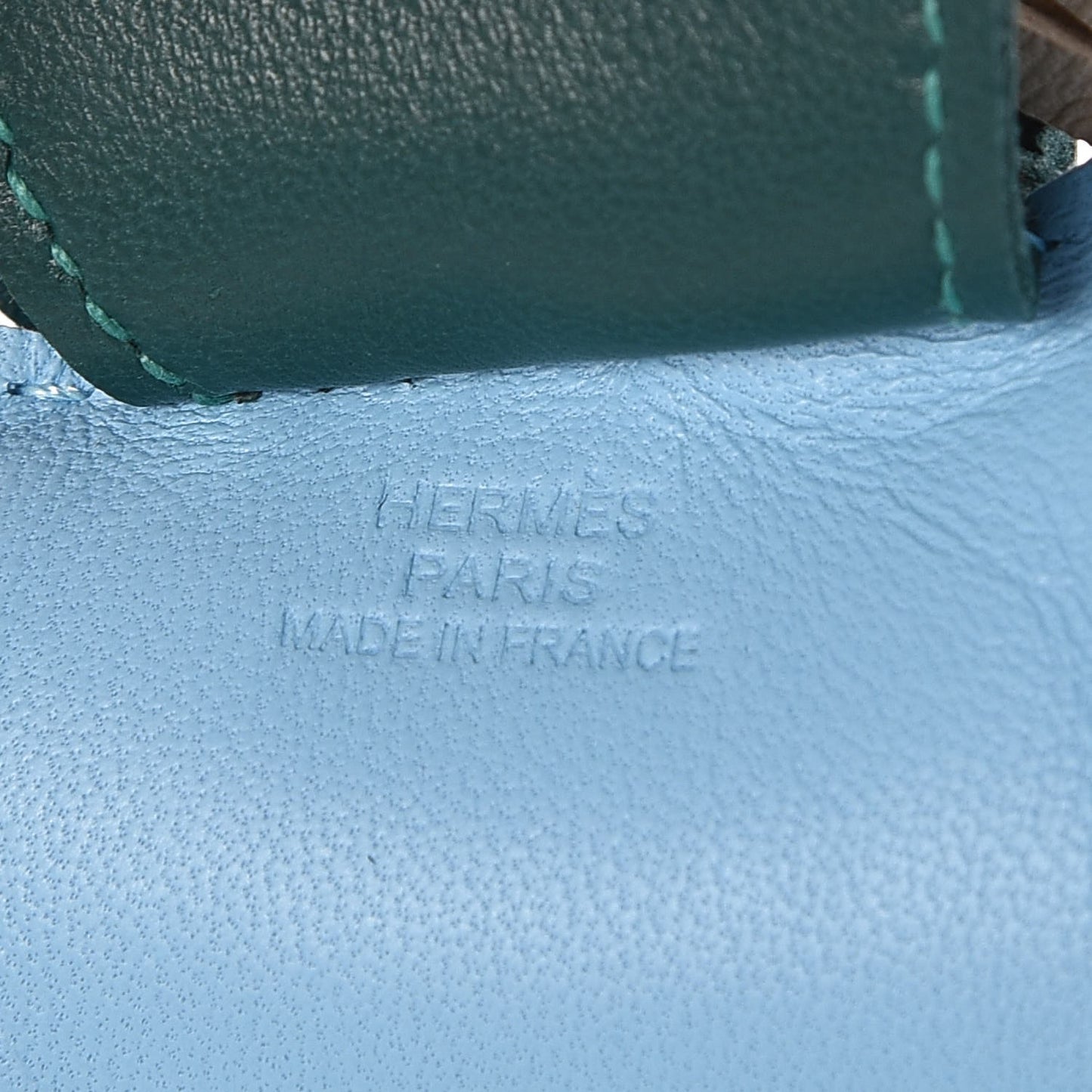 Milo Lambskin Grigri Rodeo Horse Bag Charm GM Celeste Malachite Craie