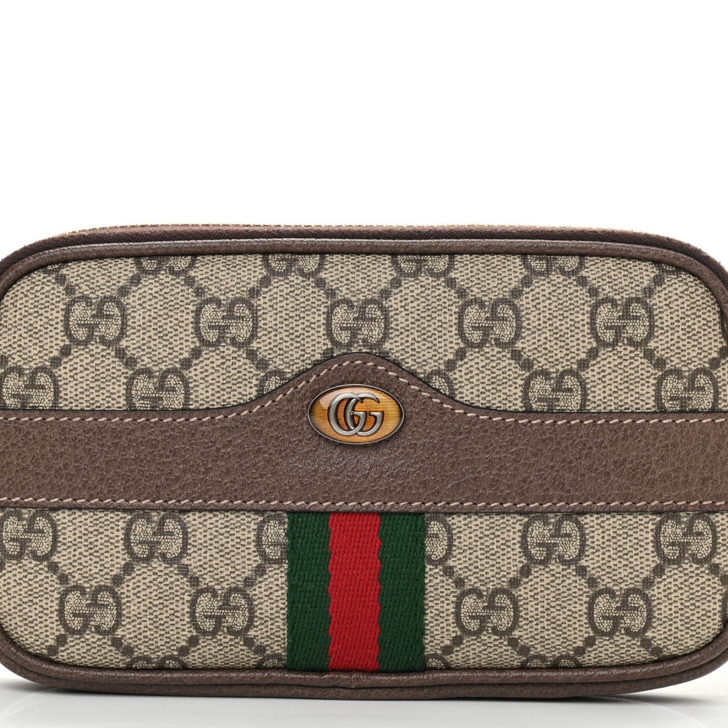 GG Supreme Monogram Ophidia Belted iPhone Case 75 30 Dark Brown