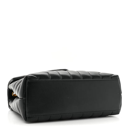 Saint Laurent Calfskin Y Quilted Monogram Small Loulou Chain Satchel Black 3 of 13