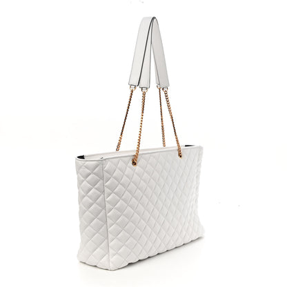 Versace Nappa Quilted La Medusa Chain Tote White 3 of 8