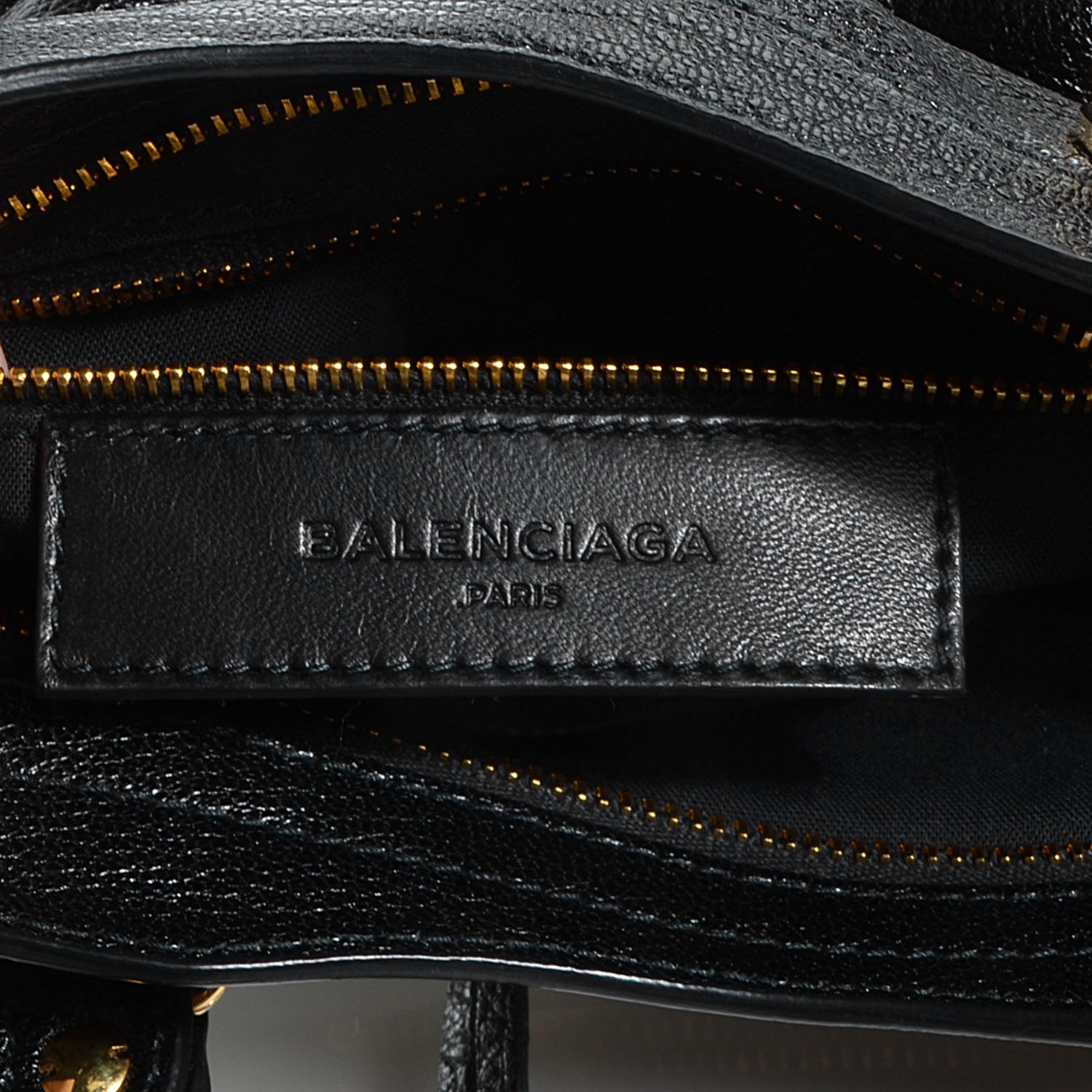 Balenciaga Chevre Gold Metallic Edge Hardware Mini City Black 6 of 11