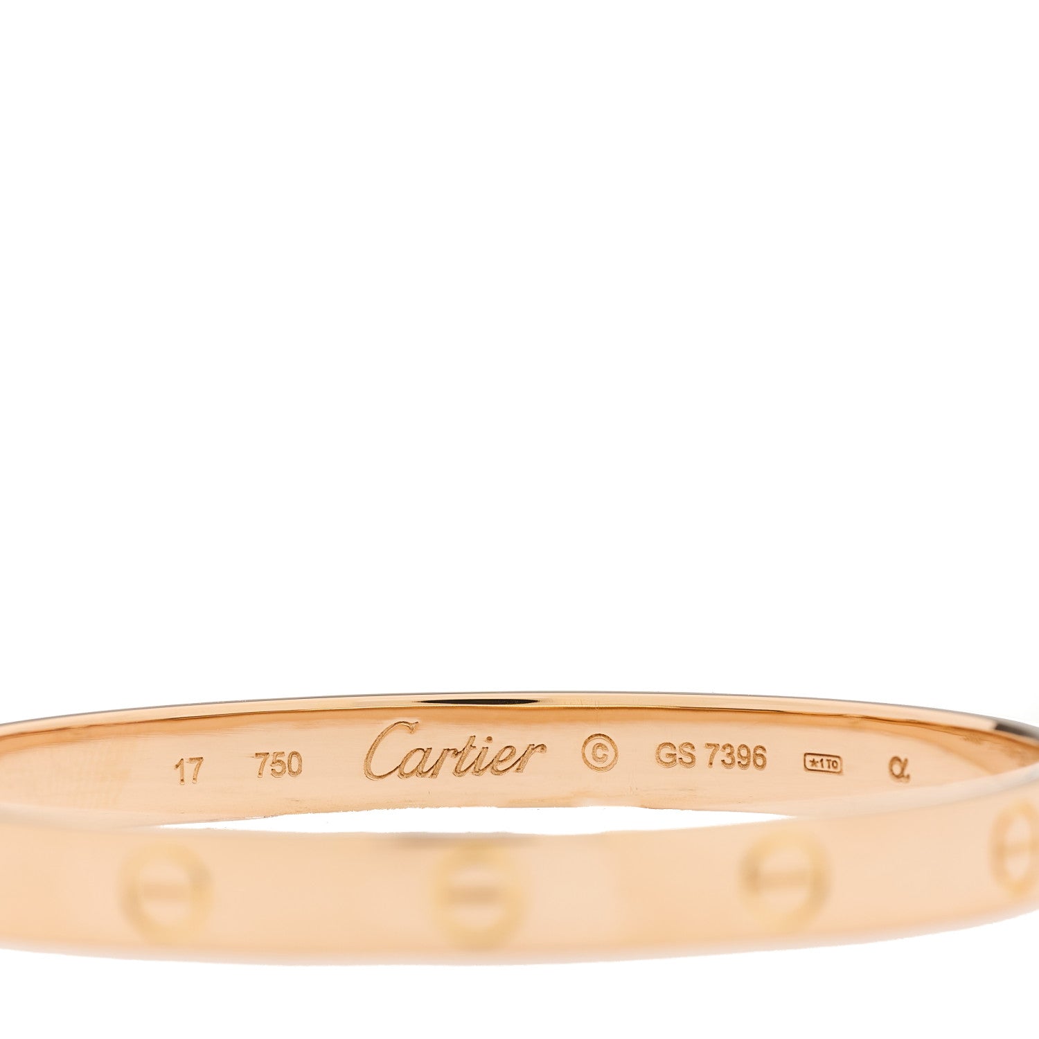 Cartier 18K Pink Gold LOVE Bracelet 17 3 of 3