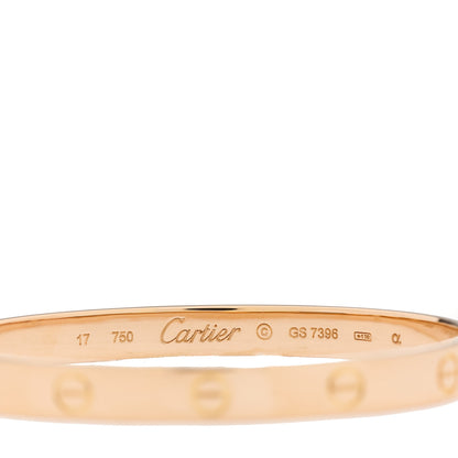 Cartier 18K Pink Gold LOVE Bracelet 17 3 of 3
