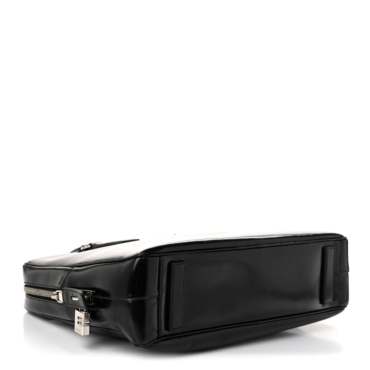 Prada Spazzolato Large Zip Around Briefcase Black 4 of 10
