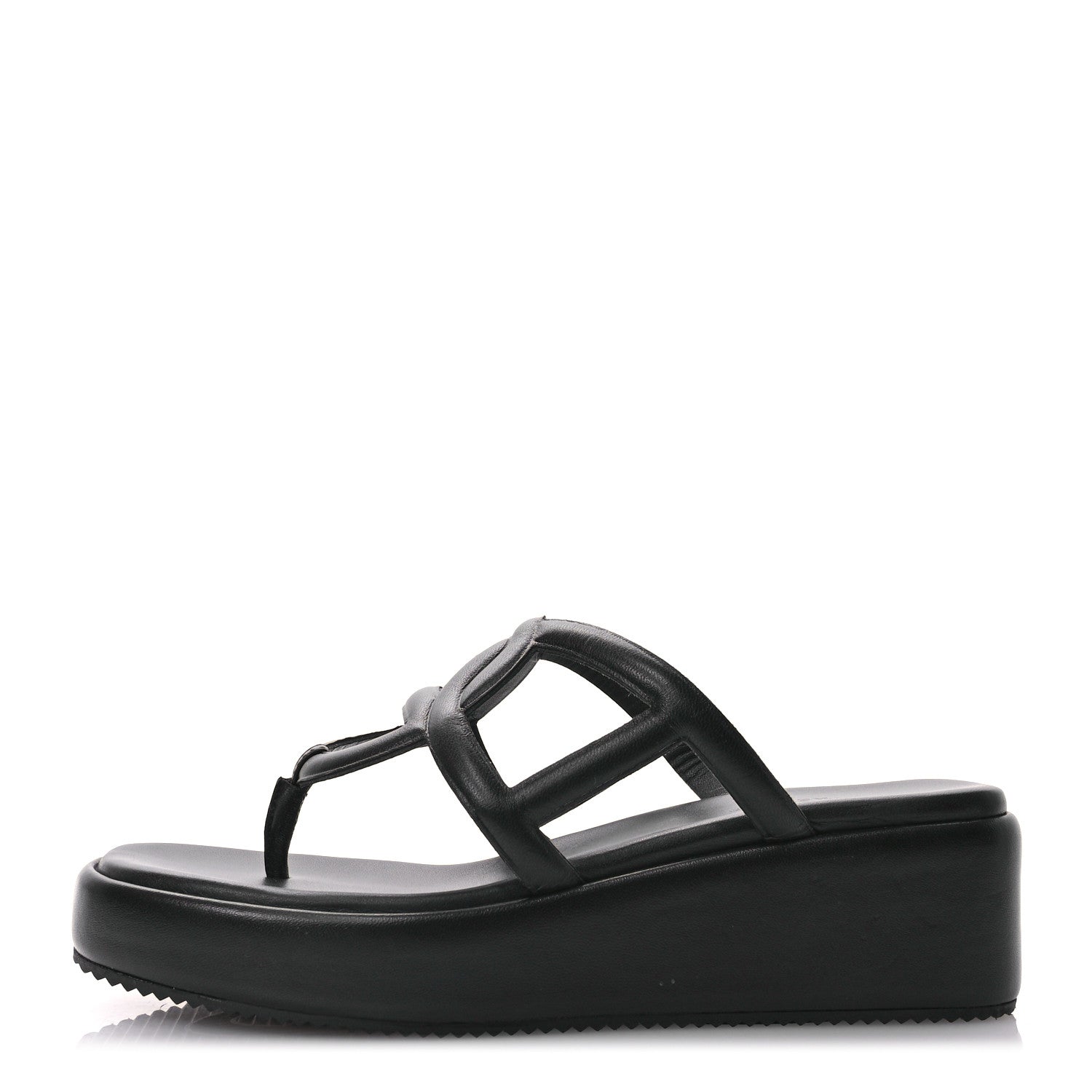 Hermes Nappa Gipsy Sandals 39 Black 1 of 9