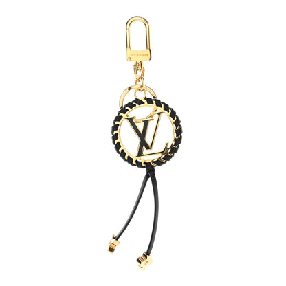Louis Vuitton Metal Lambskin Enamel Very Bag Charm Key Holder Black 1 of 6