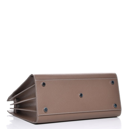 Saint Laurent Grained Calfskin Small Sac De Jour Taupe 5 of 8