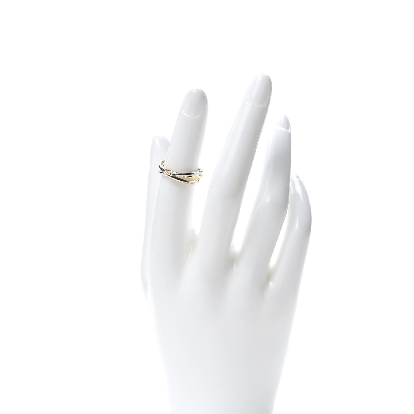 18K Pink Yellow White Gold Extra Small Trinity Ring 50 5.25