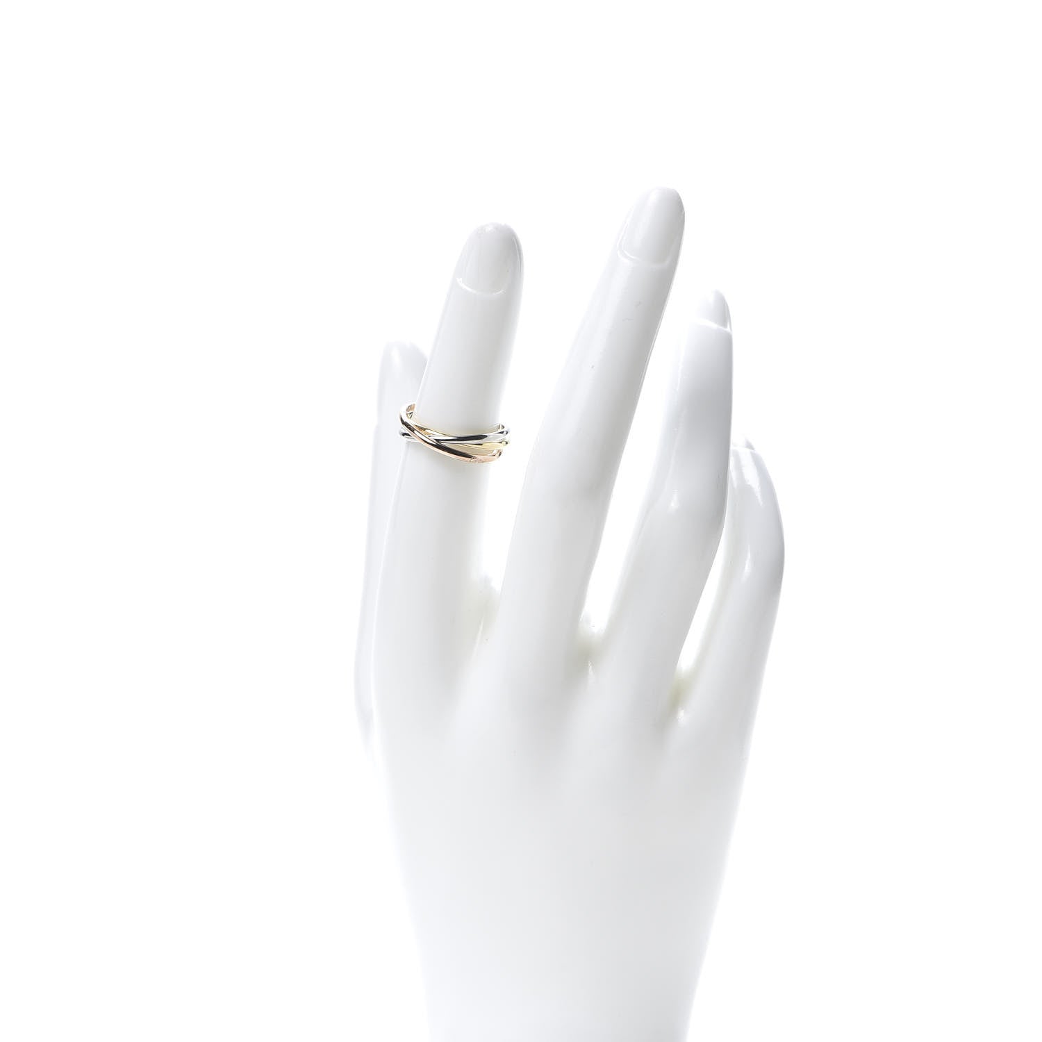 Cartier 18K Pink Yellow White Gold Extra Small Trinity Ring 50 5.25 2 of 7