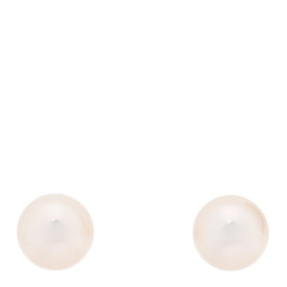 Mikimoto 18K Yellow Gold Akoya Cultured Pearl 8.5mm Stud Earrings 1 of 4