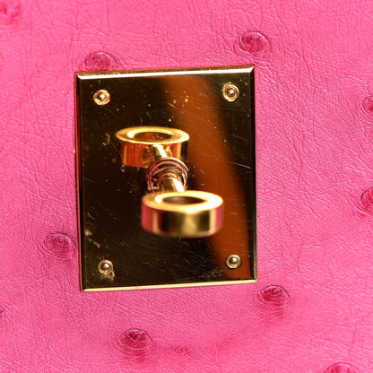Hermes Ostrich Birkin 35 Fuchsia 23 of 35