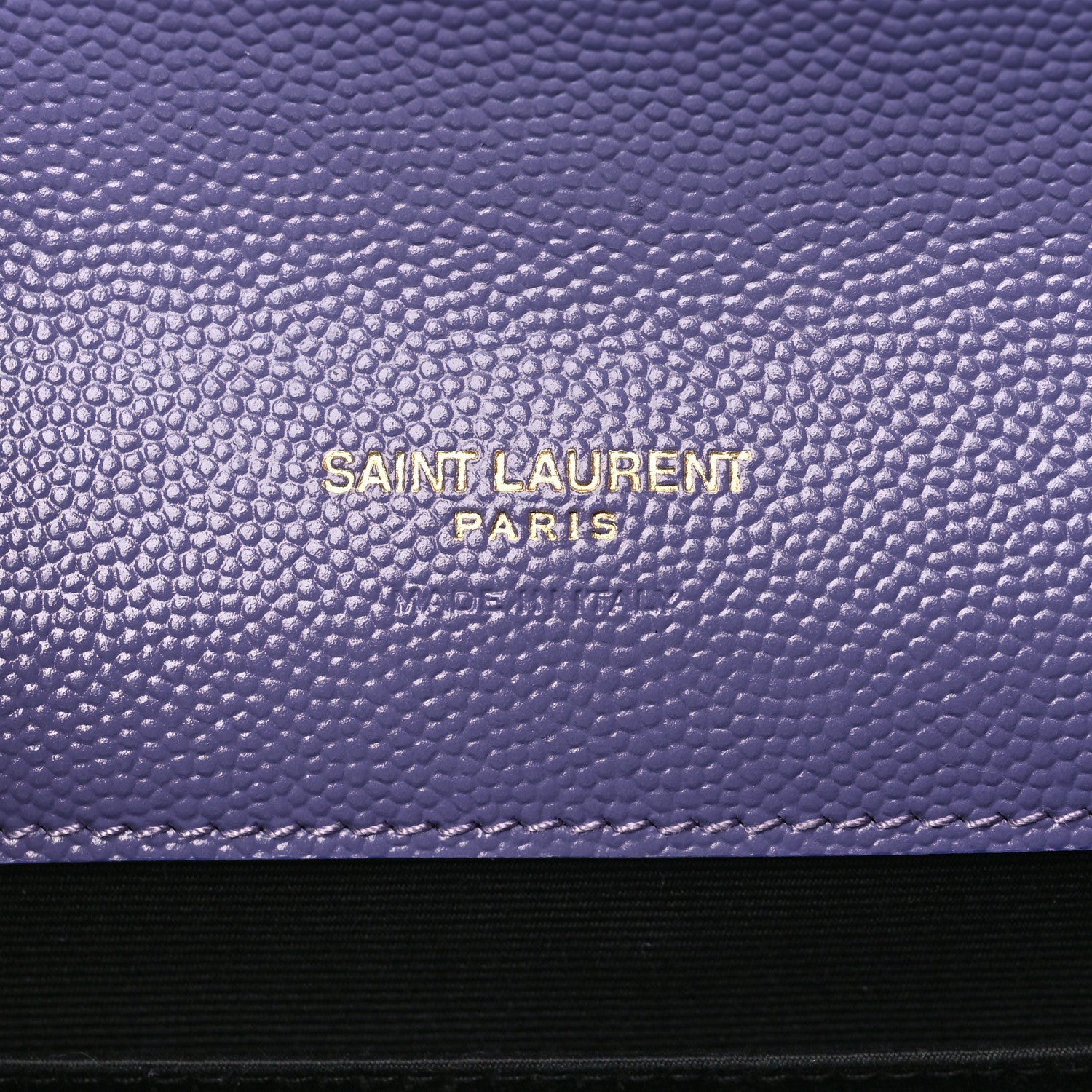 Saint Laurent Grain De Poudre Textured Mixed Matelasse Triquilt Monogram Clutch Dark Wisteria 6 of 10