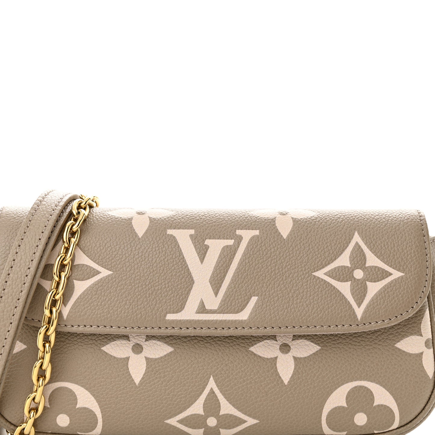 Empreinte Monogram Giant Ivy Wallet On Chain Tourterelle Creme