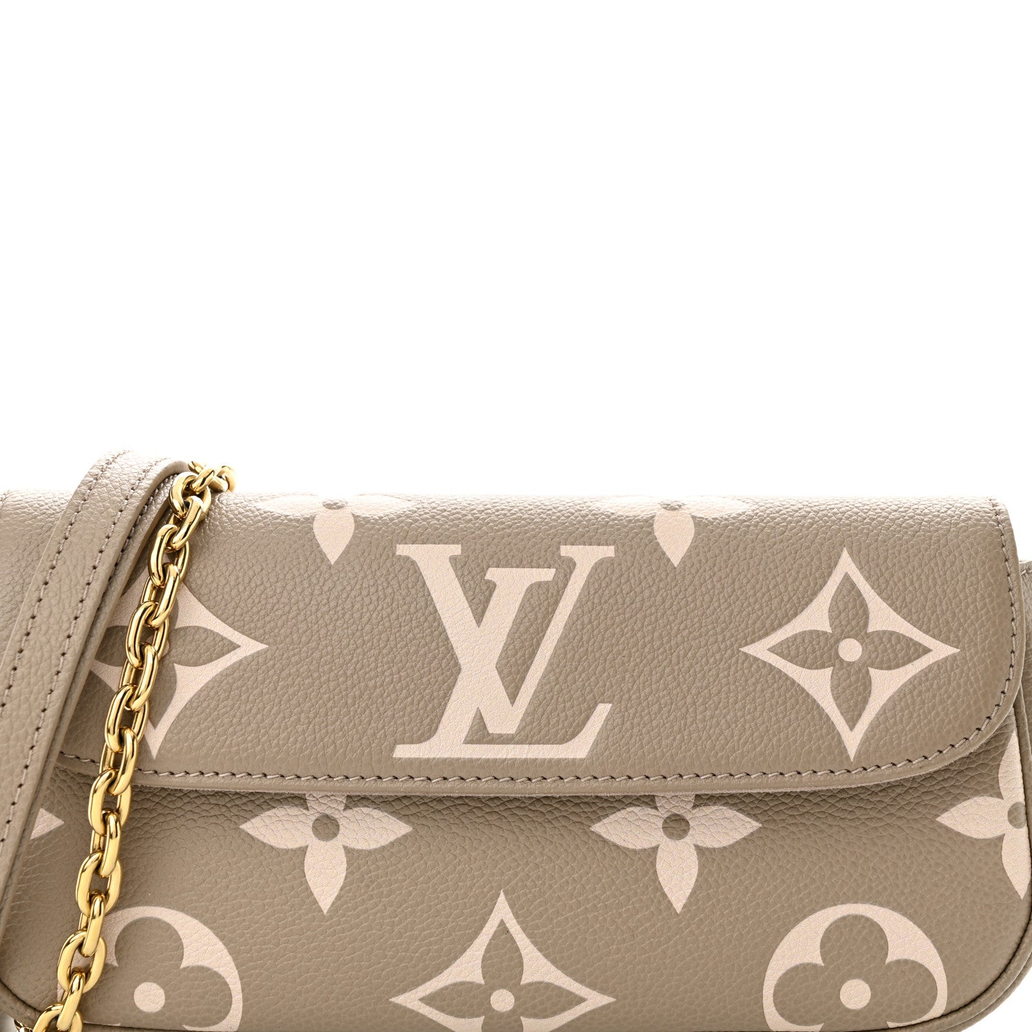 Louis Vuitton Empreinte Monogram Giant Ivy Wallet On Chain Tourterelle Creme 7 of 10