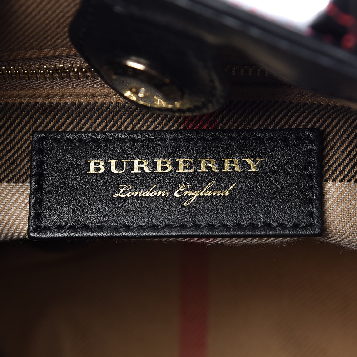 Burberry Lambskin Quilted Baby Banner Tote Black 6 of 18