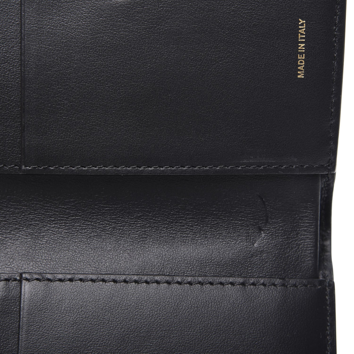 Burberry Calfskin Embossed Monogram Tri-Fold Compact Wallet Black 9 of 11