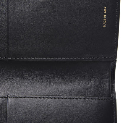 Burberry Calfskin Embossed Monogram Tri-Fold Compact Wallet Black 9 of 11