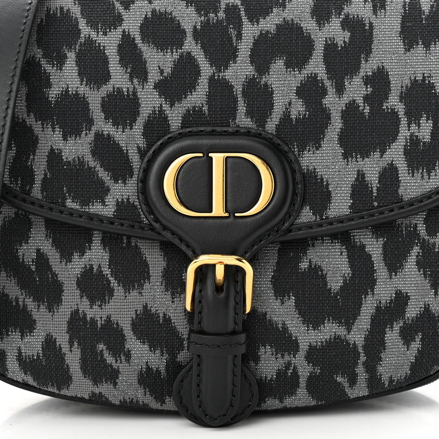 Canvas Mizza Embroidered Medium Bobby Flap Grey Black