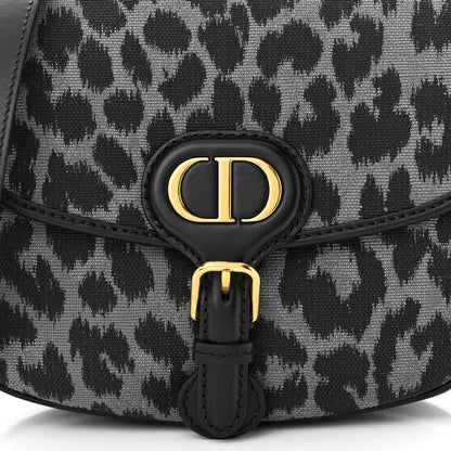 Christian Dior Canvas Mizza Embroidered Medium Bobby Flap Grey Black 7 of 9