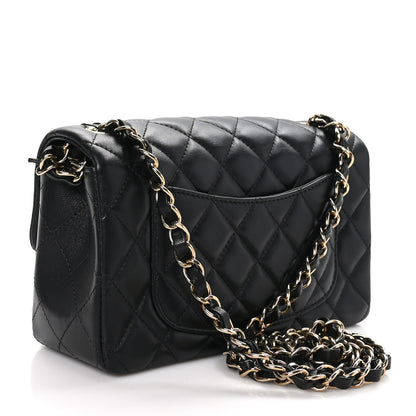 Chanel Lambskin Quilted Mini Rectangular Flap Black 3 of 11