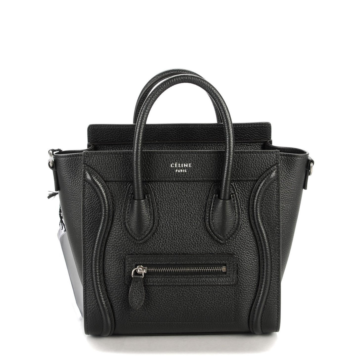 Drummed Calfskin Nano Luggage Black