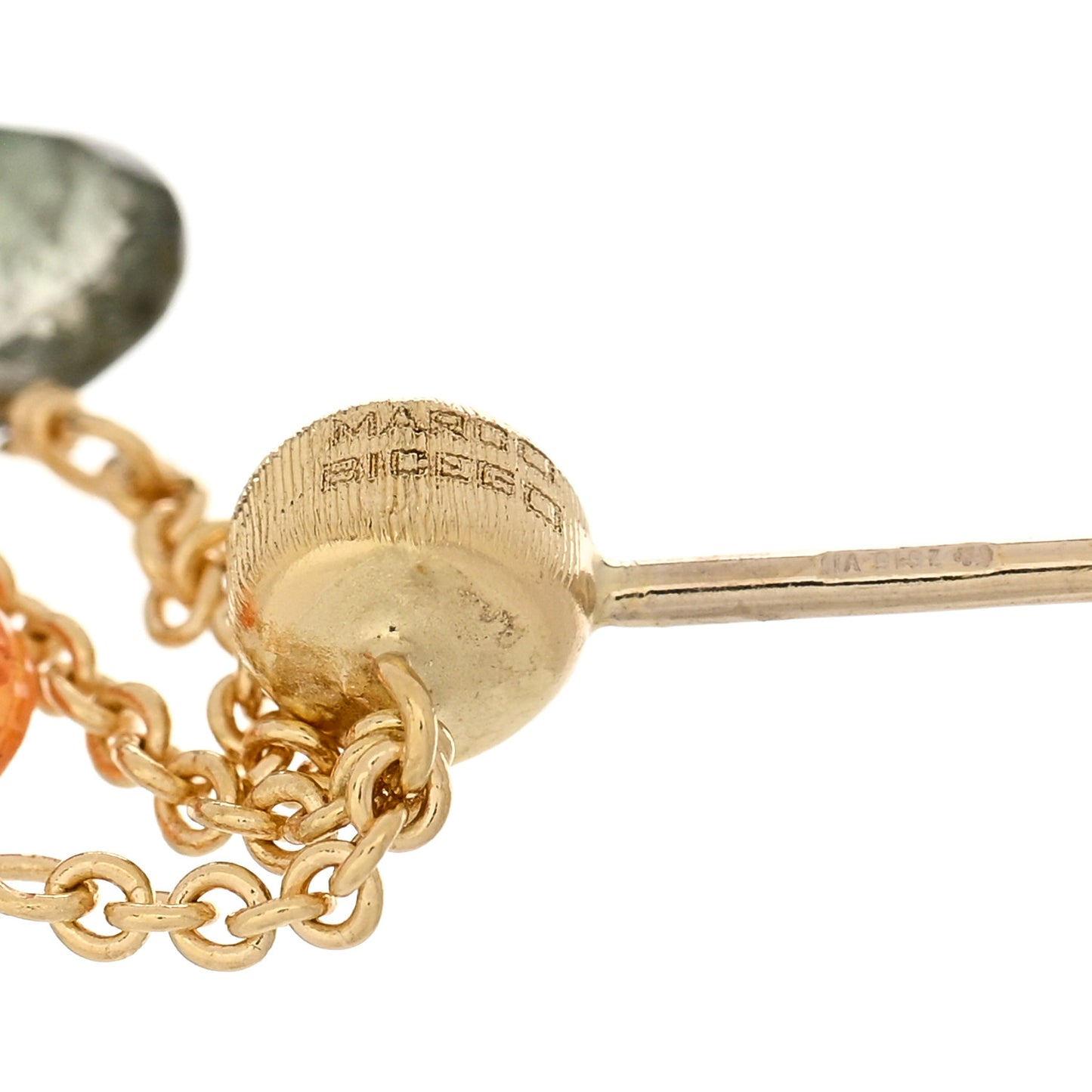 18K Yellow Gold Multi Gemstone Multi-Strand Drop Earrings