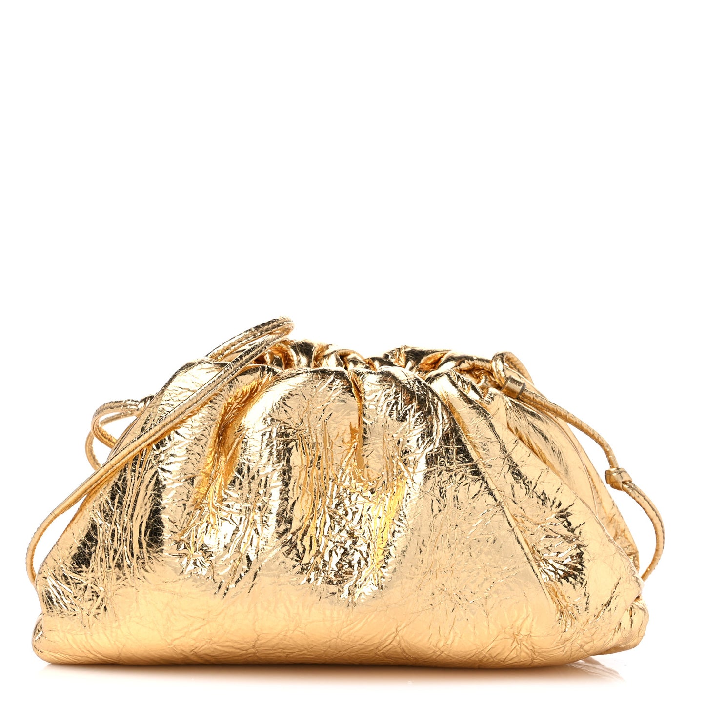 Metallic Crinkled Lambskin The Mini Pouch Oro