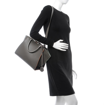 Fendi Vitello Dolce Century Petite 3Jours Tote Carbone 3 of 16