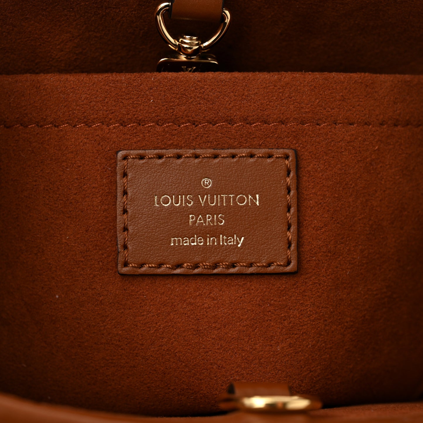Kitted Raffia Petit Bucket Caramel