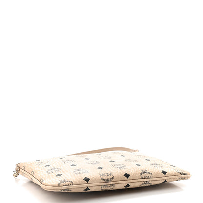MCM Visetos Medium Pouch Beige 4 of 8