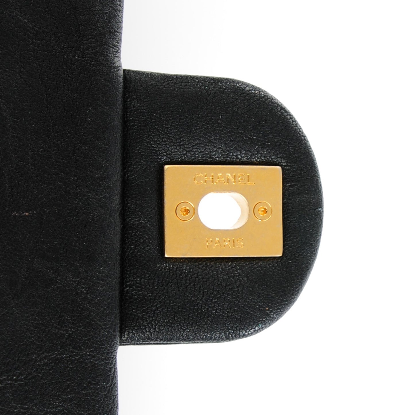 Wrinkled Lambskin Chevron Quilted Small Flap Black