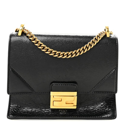 Fendi Agnello Old Shine Small Kan U Shoulder Bag Black 1 of 9
