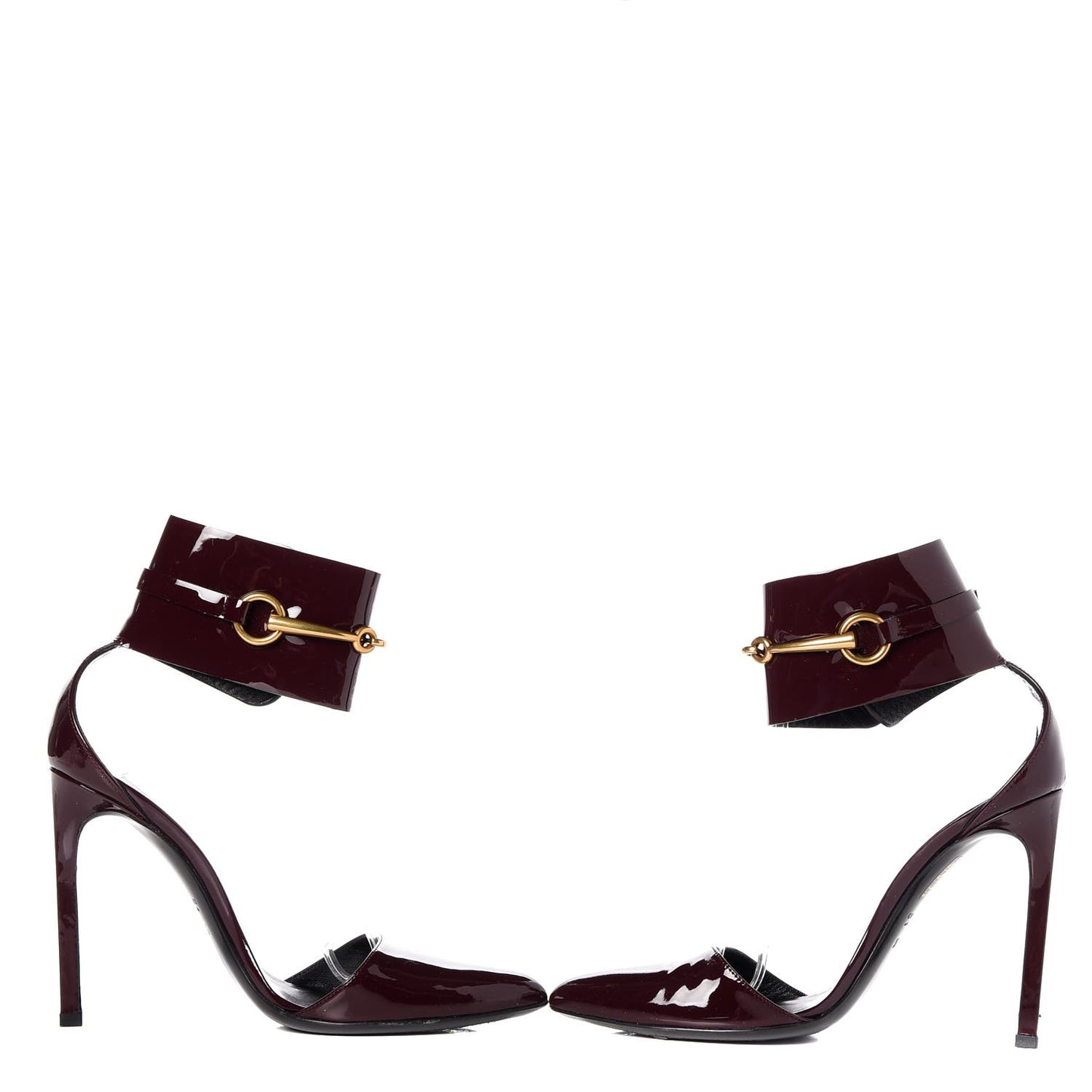 Vernice Crystal Ursula Ankle Strap Pumps 36.5 Classic Burgundy