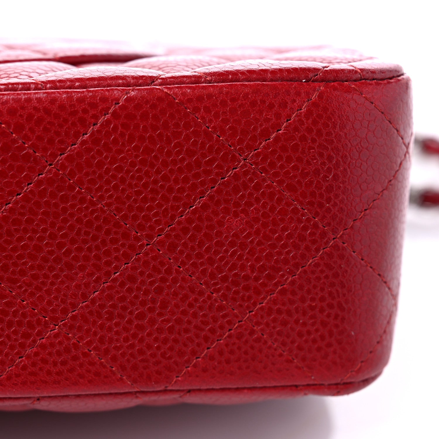 Chanel Caviar Quilted Medium Double Flap Dark Red 12 of 20