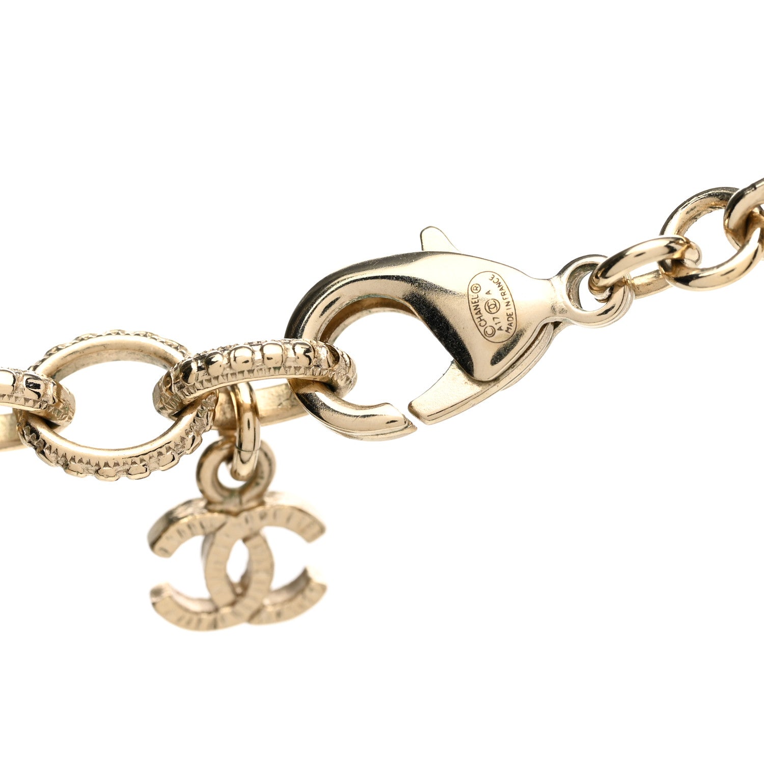 Chanel Mesh Logo Choker Necklace Gold 6 of 6
