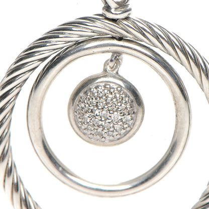David Yurman Sterling Silver Diamond Mobile Circle Pendant 3 of 5