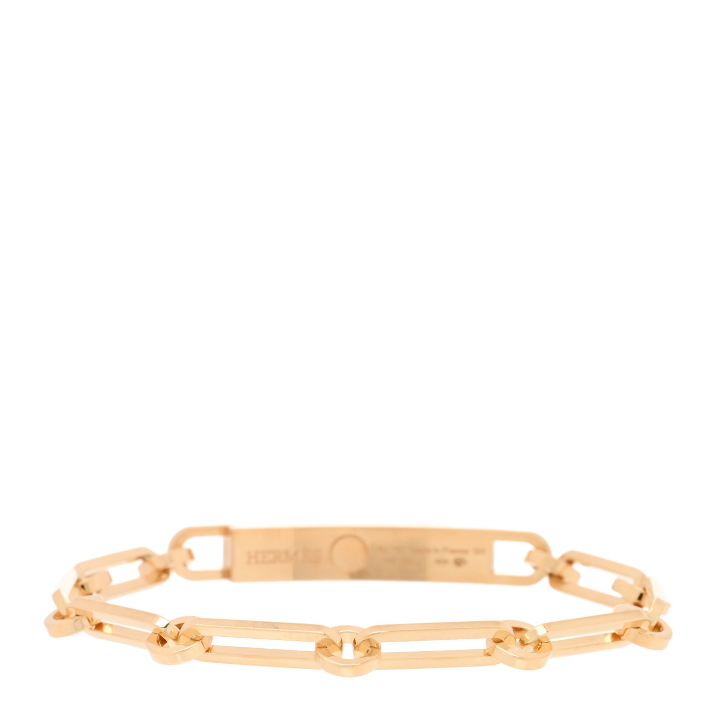 18K Yellow Gold Diamond Pave PM Kelly Chaine Bracelet SH