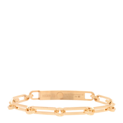 Hermes 18K Yellow Gold Diamond Pave PM Kelly Chaine Bracelet SH 2 of 4