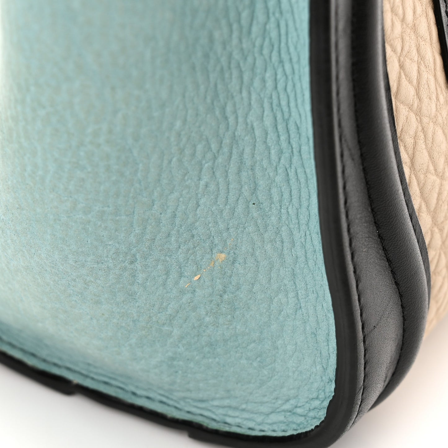 Drummed Calfskin Nano Tri-Color Luggage Antarctic