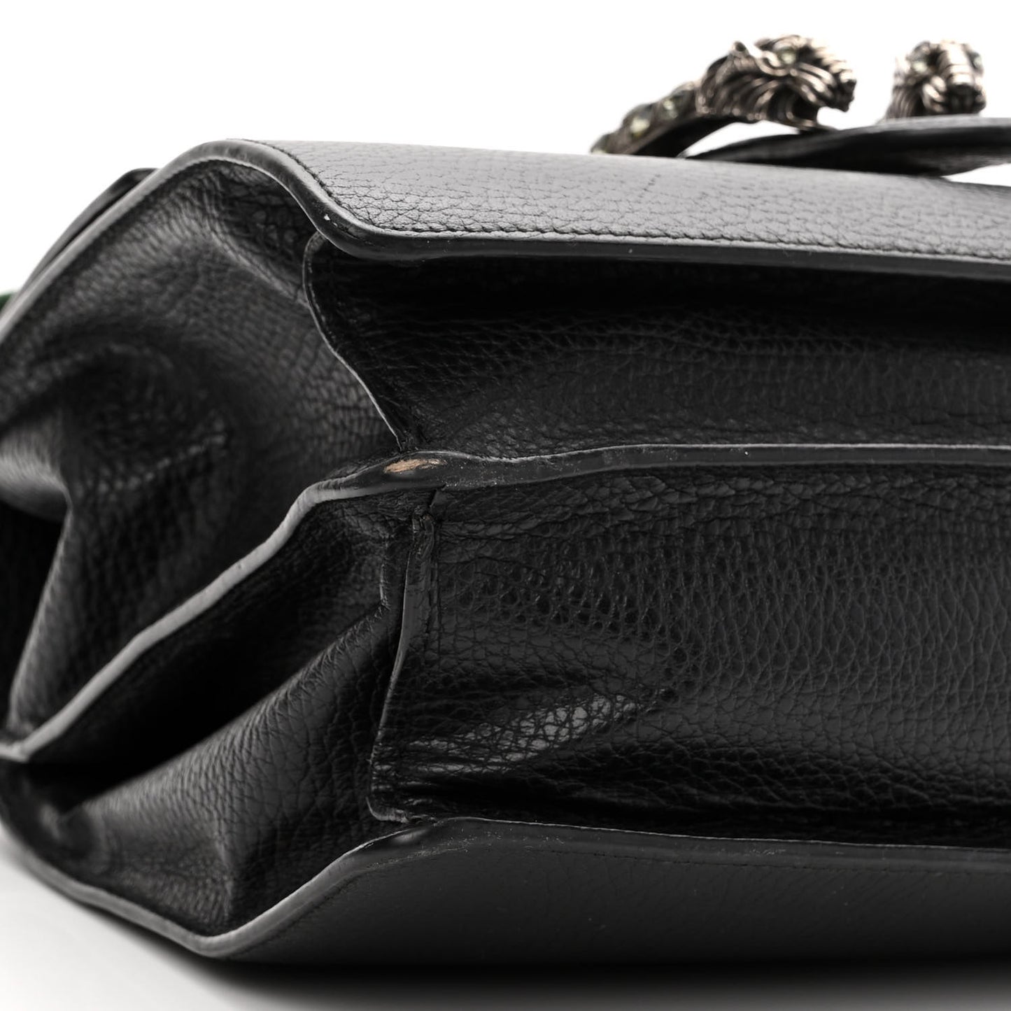 Dollar Calfskin Crystal Web Medium Dionysus Bamboo Top Handle Bag Black Black Diamond
